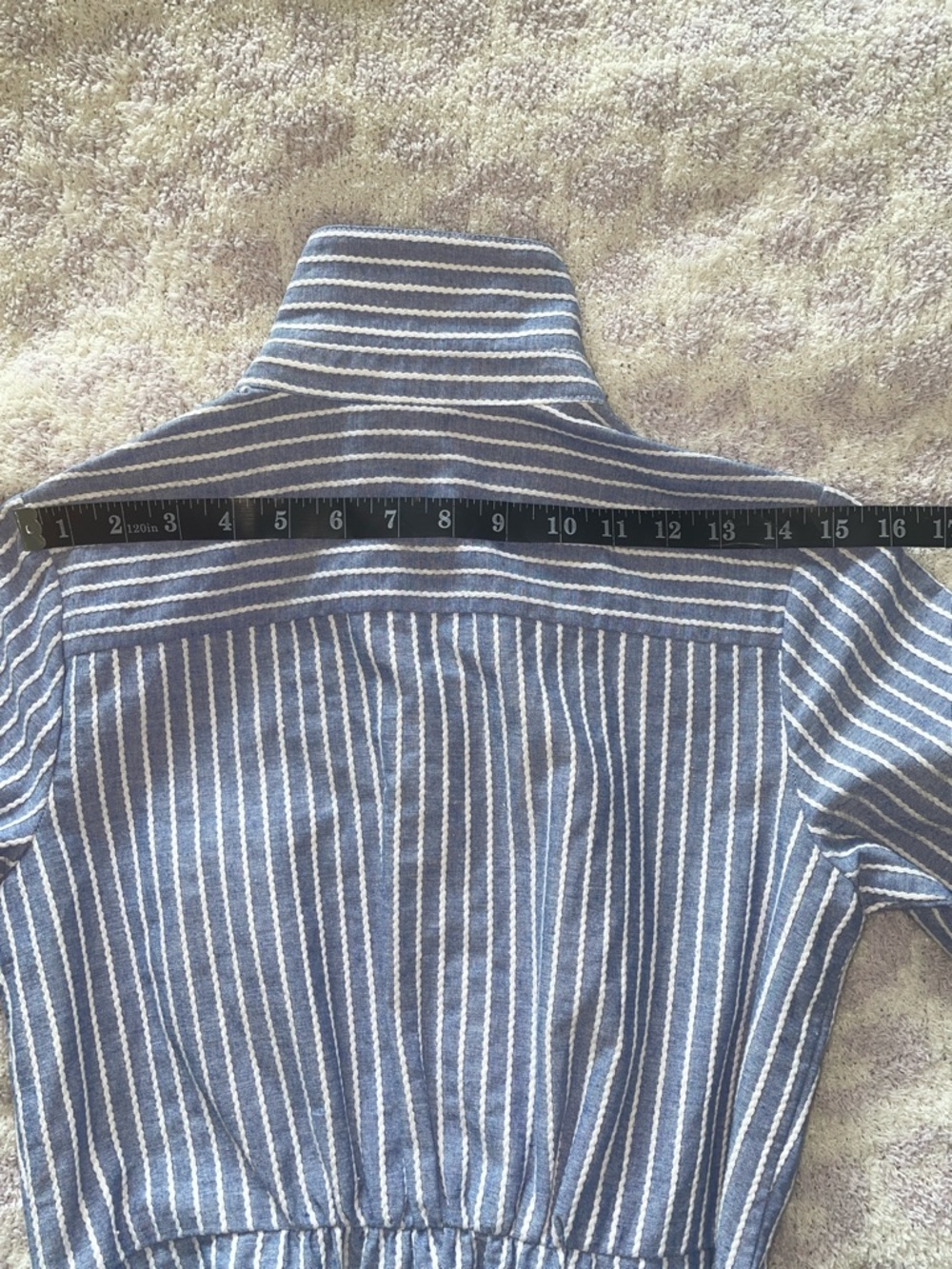 1901 Stripe Belted Shirtdress Sz 4 Petite - Picture 12 of 16